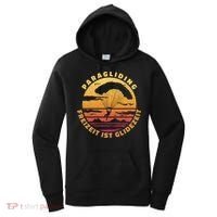 Paraglider Silhouette Retro Sunset Women's Hoodie thumb 0