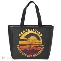 Paraglider Silhouette Retro Sunset Tote Bag thumb 0
