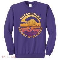 Paraglider Silhouette Retro Sunset Sweatshirt thumb 0
