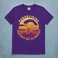 Paraglider Silhouette Retro Sunset T-Shirt thumb 5