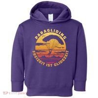 Paraglider Silhouette Retro Sunset Toddler Hoodie thumb 0