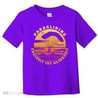 Paraglider Silhouette Retro Sunset Toddler T-Shirt thumb 0