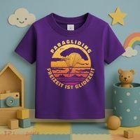Paraglider Silhouette Retro Sunset Toddler T-Shirt thumb 3