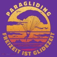 Paraglider Silhouette Retro Sunset Visor thumb 3