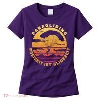 Paraglider Silhouette Retro Sunset Women's T-Shirt thumb 0