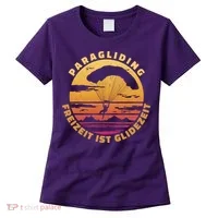 Paraglider Silhouette Retro Sunset Women's T-Shirt thumb 0