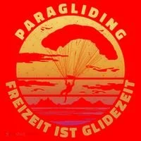 Paraglider Silhouette Retro Sunset Santa Hat thumb 1