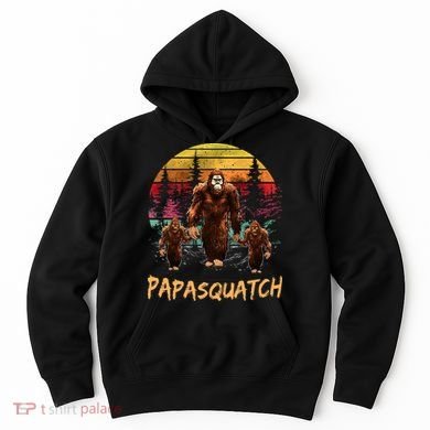Papa Squatch Retro Bigfoot Dad Sasquatch Yeti Fathers day Hoodie