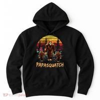 Papa Squatch Retro Bigfoot Dad Sasquatch Yeti Fathers day Hoodie thumb 0