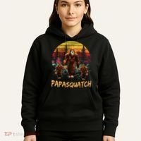 Papa Squatch Retro Bigfoot Dad Sasquatch Yeti Fathers day Hoodie thumb 5