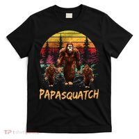 Papa Squatch Retro Bigfoot Dad Sasquatch Yeti Fathers day T-Shirt thumb 0