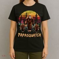 Papa Squatch Retro Bigfoot Dad Sasquatch Yeti Fathers day T-Shirt thumb 4