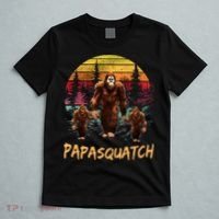 Papa Squatch Retro Bigfoot Dad Sasquatch Yeti Fathers day T-Shirt thumb 5