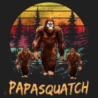 Papa Squatch Retro Bigfoot Dad Sasquatch Yeti Fathers day Beanie thumb 2