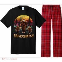 Papa Squatch Retro Bigfoot Dad Sasquatch Yeti Fathers day Pajama Set thumb 0