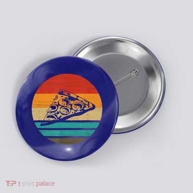 Pizza Slice Retro Style Vintage Gift Button