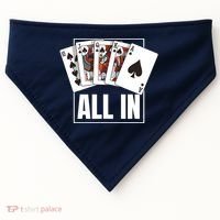Poker Shirt Royal Flush All In Poker Player Texas Holdem USA-Made Doggie Bandana thumb 0