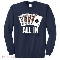 Poker Shirt Royal Flush All In Poker Player Texas Holdem Sweatshirt thumb 0