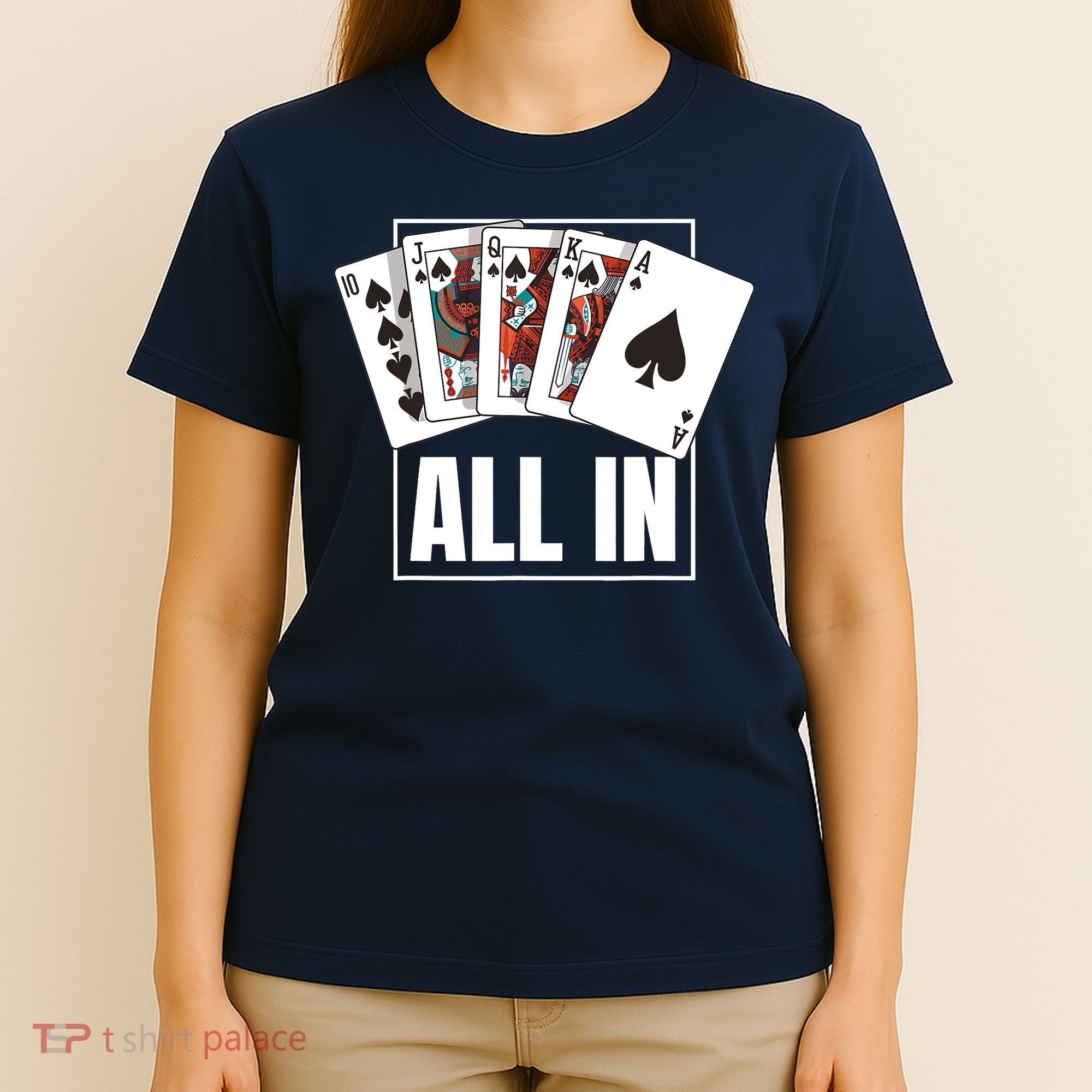 Poker Shirt Royal Flush All In Poker Player Texas Holdem T-Shirt