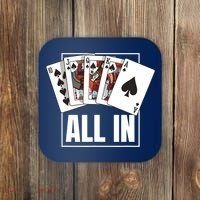 Poker Shirt Royal Flush All In Poker Player Texas Holdem Coaster thumb 0