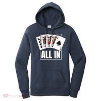 Poker Shirt Royal Flush All In Poker Player Texas Holdem Women's Hoodie thumb 0