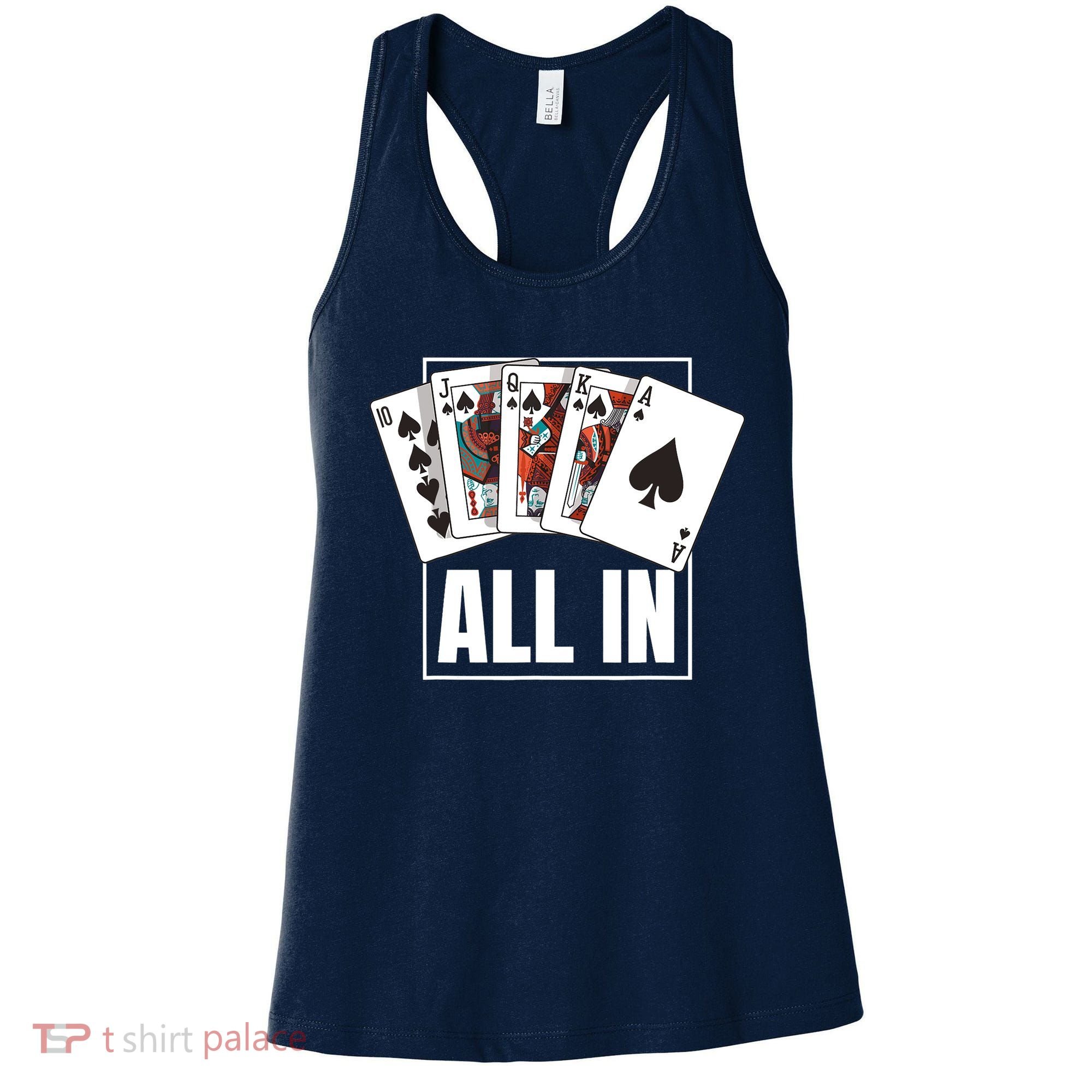 Poker Shirt Royal Flush All In Poker Player Texas Holdem Women's Tank Top