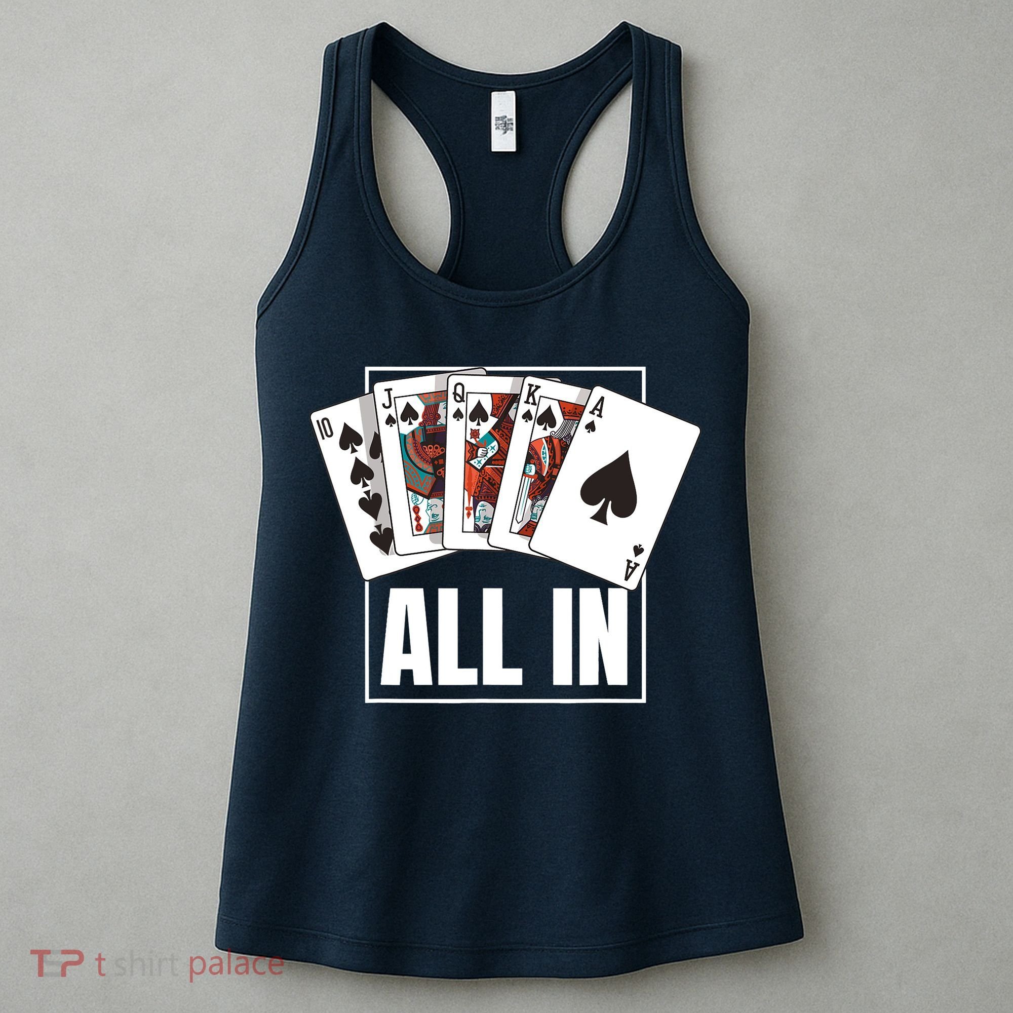 Poker Shirt Royal Flush All In Poker Player Texas Holdem Women's Tank Top