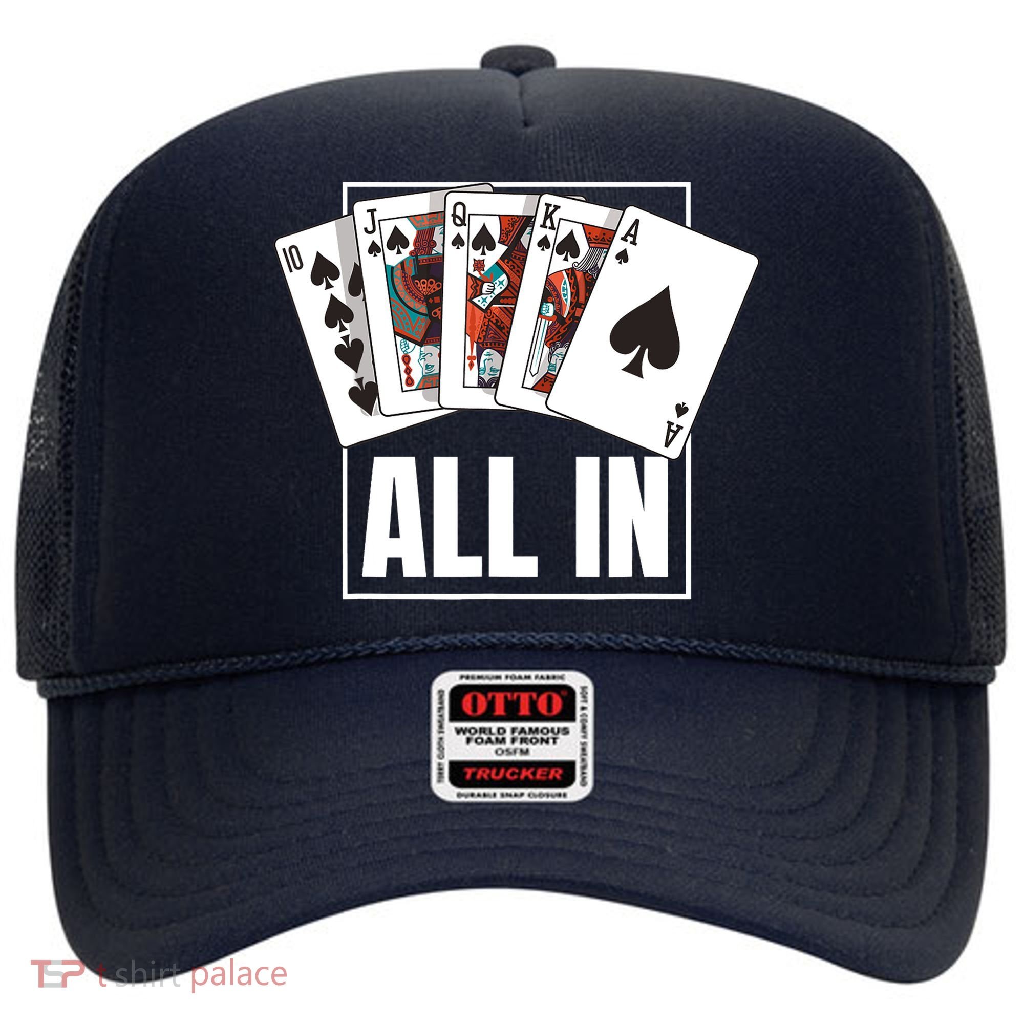Poker Shirt Royal Flush All In Poker Player Texas Holdem Hat