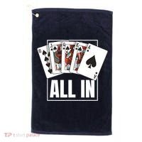 Poker Shirt Royal Flush All In Poker Player Texas Holdem Golf Towel thumb 0