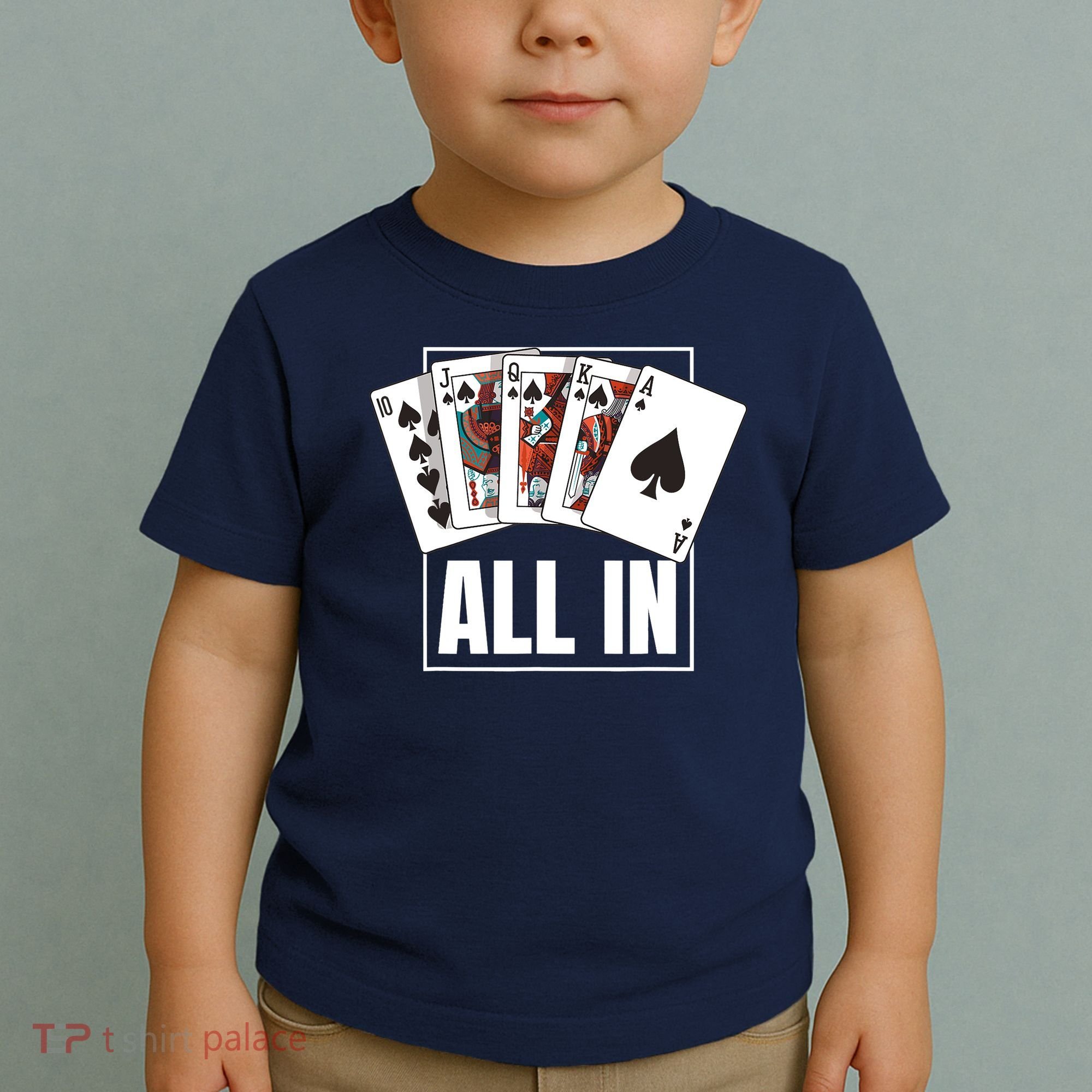 Poker Shirt Royal Flush All In Poker Player Texas Holdem Toddler T-Shirt
