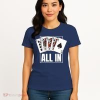 Poker Shirt Royal Flush All In Poker Player Texas Holdem Women's T-Shirt thumb 4