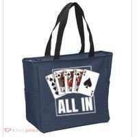 Poker Shirt Royal Flush All In Poker Player Texas Holdem Tote Bag thumb 2