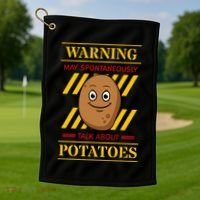 Potato Spud Root Vegetable Tater Vegan Lover Keto Gift Idea Golf Towel thumb 1