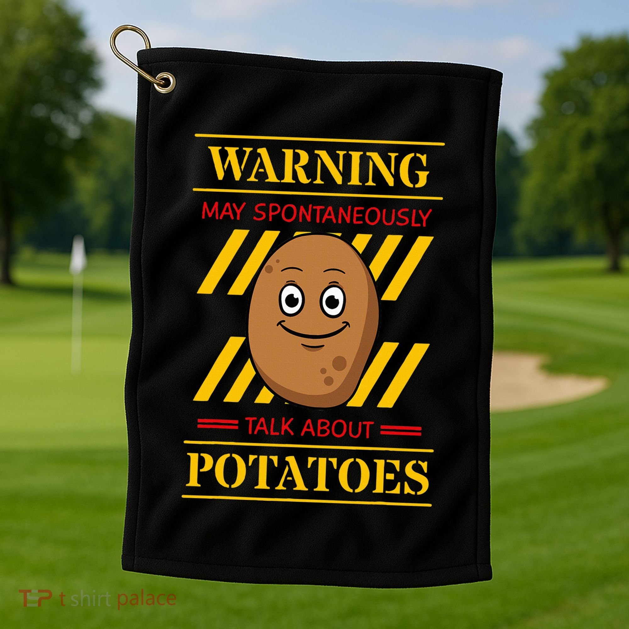 Potato Spud Root Vegetable Tater Vegan Lover Keto Gift Idea Golf Towel