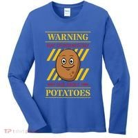 Potato Spud Root Vegetable Tater Vegan Lover Keto Gift Idea Women's Long Sleeve Shirt thumb 0