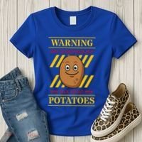 Potato Spud Root Vegetable Tater Vegan Lover Keto Gift Idea Women's T-Shirt thumb 3