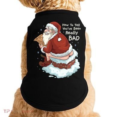 Pooping Santa Really Bad Naughty List Gift Christmas Meaningful Gift Doggie Tank