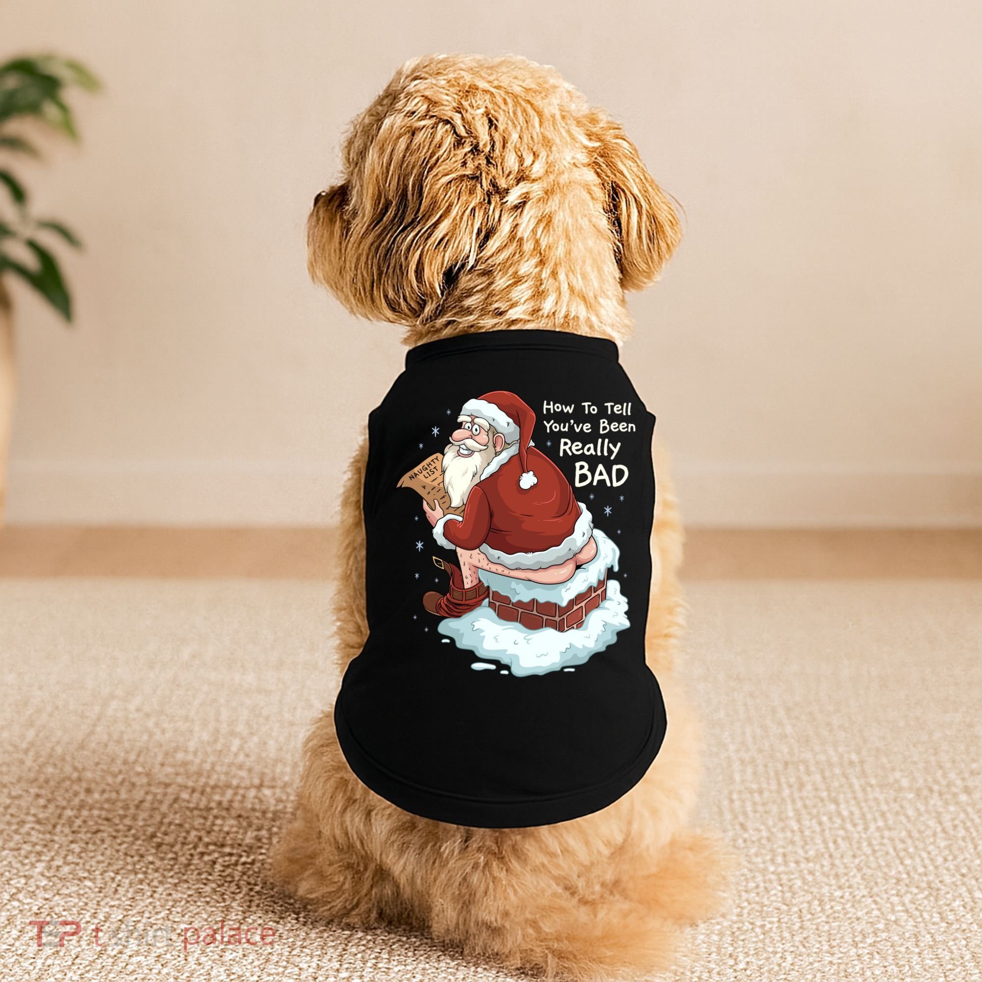 Pooping Santa Really Bad Naughty List Gift Christmas Meaningful Gift Doggie Tank