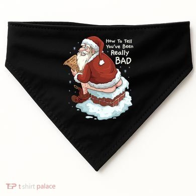 Pooping Santa Really Bad Naughty List Gift Christmas Meaningful Gift USA-Made Doggie Bandana