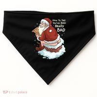 Pooping Santa Really Bad Naughty List Gift Christmas Meaningful Gift USA-Made Doggie Bandana thumb 0