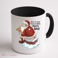 Pooping Santa Really Bad Naughty List Gift Christmas Meaningful Gift Coffee Mug thumb 1
