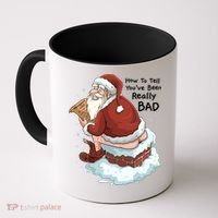 Pooping Santa Really Bad Naughty List Gift Christmas Meaningful Gift Coffee Mug thumb 0