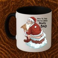 Pooping Santa Really Bad Naughty List Gift Christmas Meaningful Gift Coffee Mug thumb 2