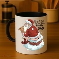 Pooping Santa Really Bad Naughty List Gift Christmas Meaningful Gift Coffee Mug thumb 4