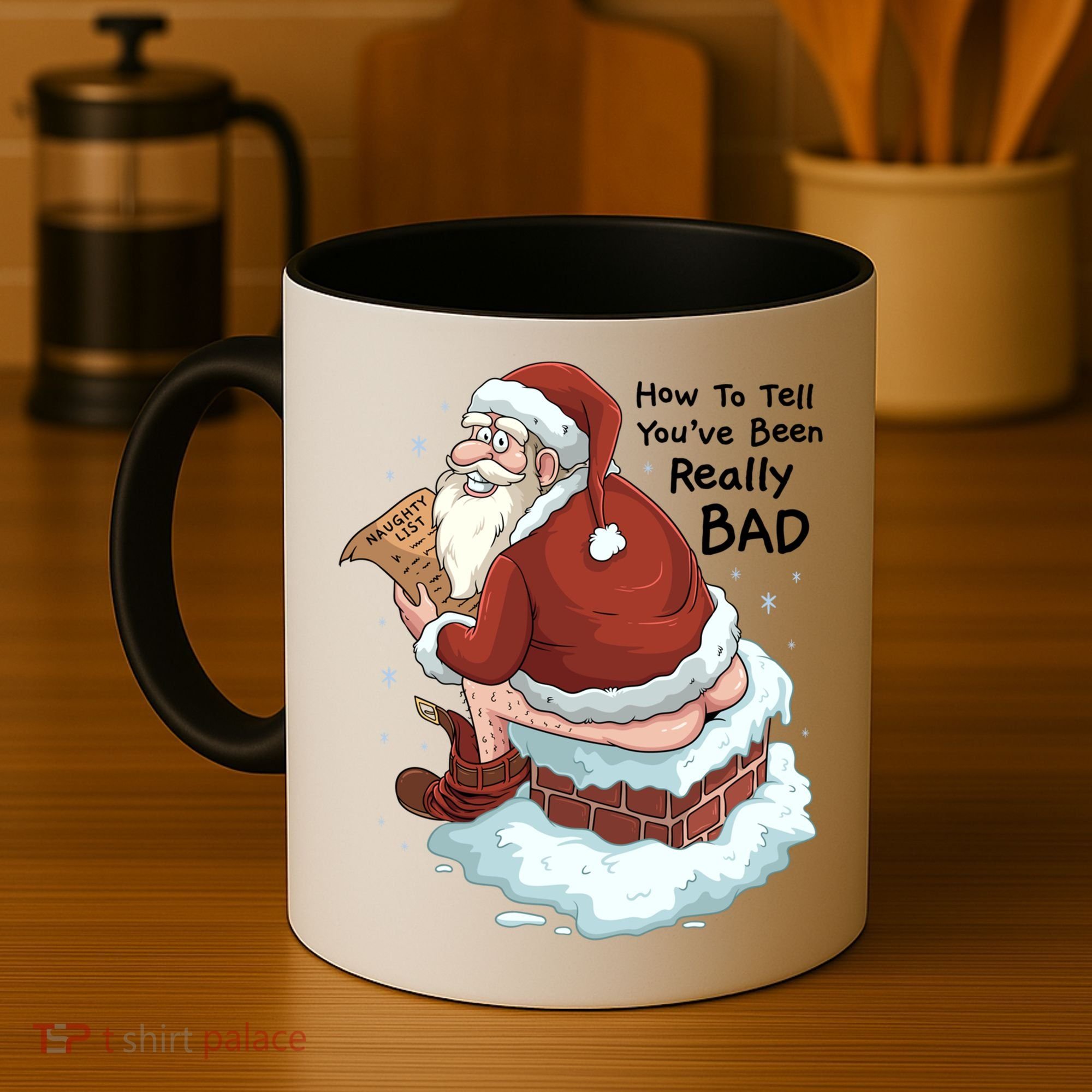 Pooping Santa Really Bad Naughty List Gift Christmas Meaningful Gift Coffee Mug