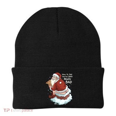 Pooping Santa Really Bad Naughty List Gift Christmas Meaningful Gift Beanie