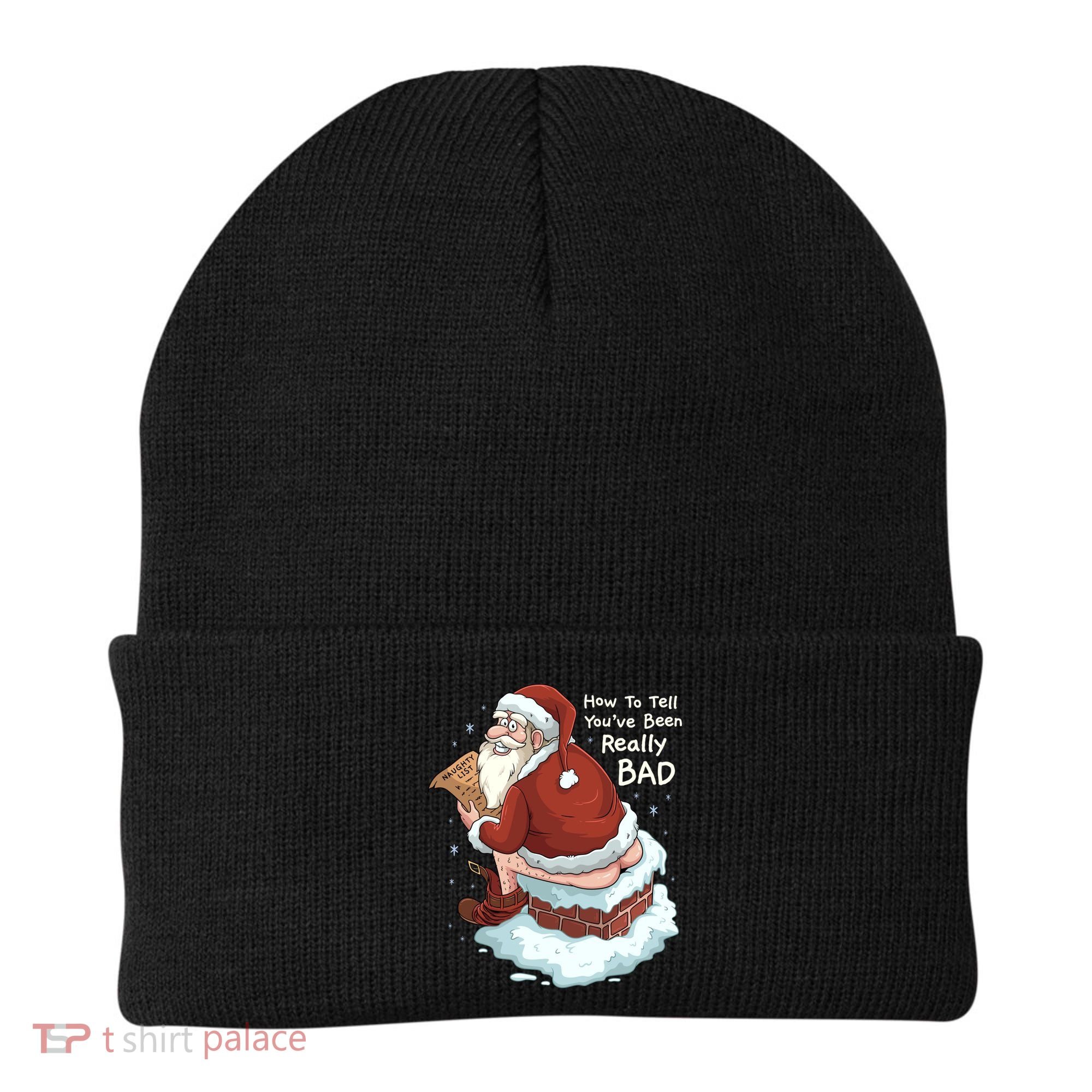 Pooping Santa Really Bad Naughty List Gift Christmas Meaningful Gift Beanie