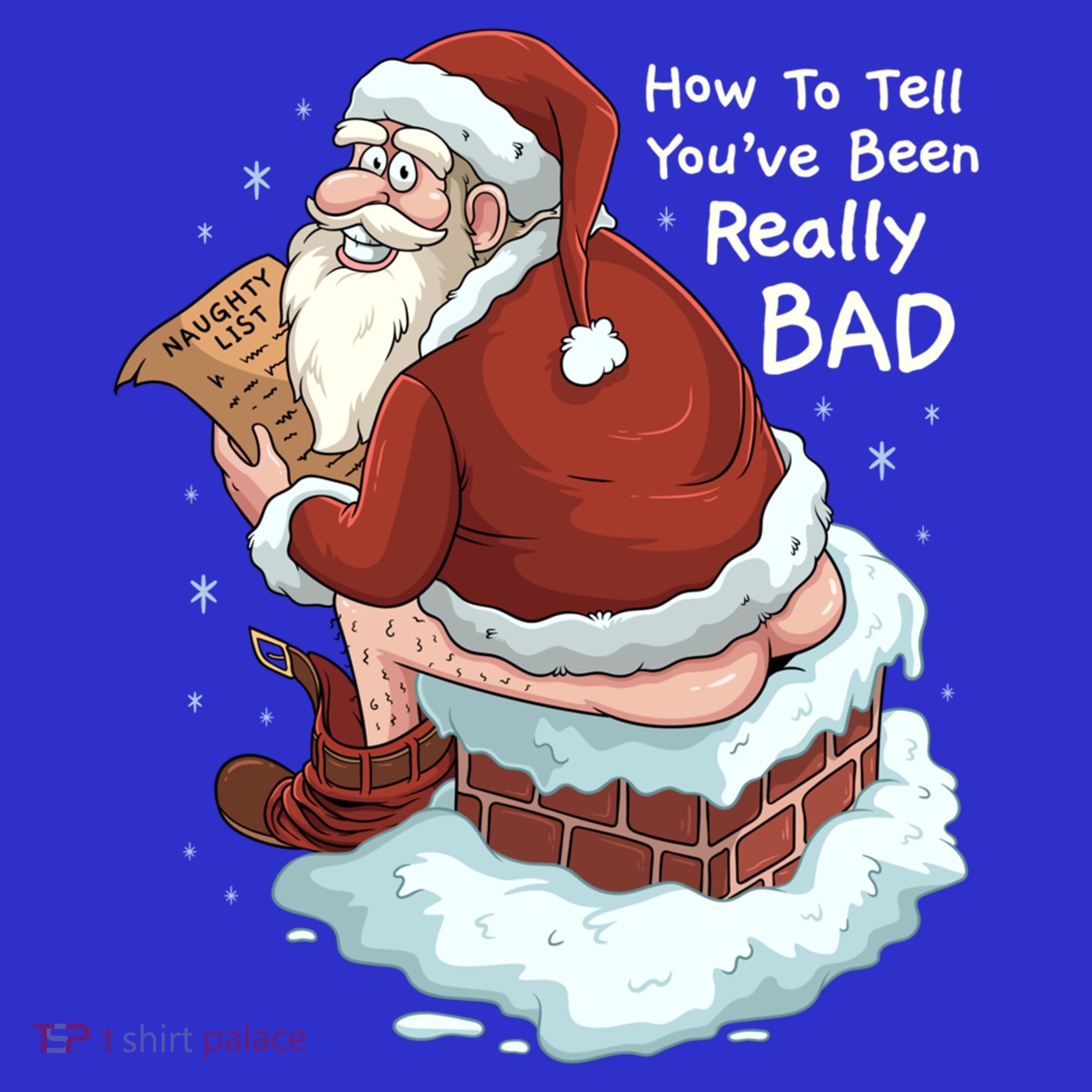 Pooping Santa Really Bad Naughty List Gift Christmas Meaningful Gift Apron