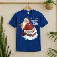 Pooping Santa Really Bad Naughty List Gift Christmas Meaningful Gift T-Shirt thumb 2