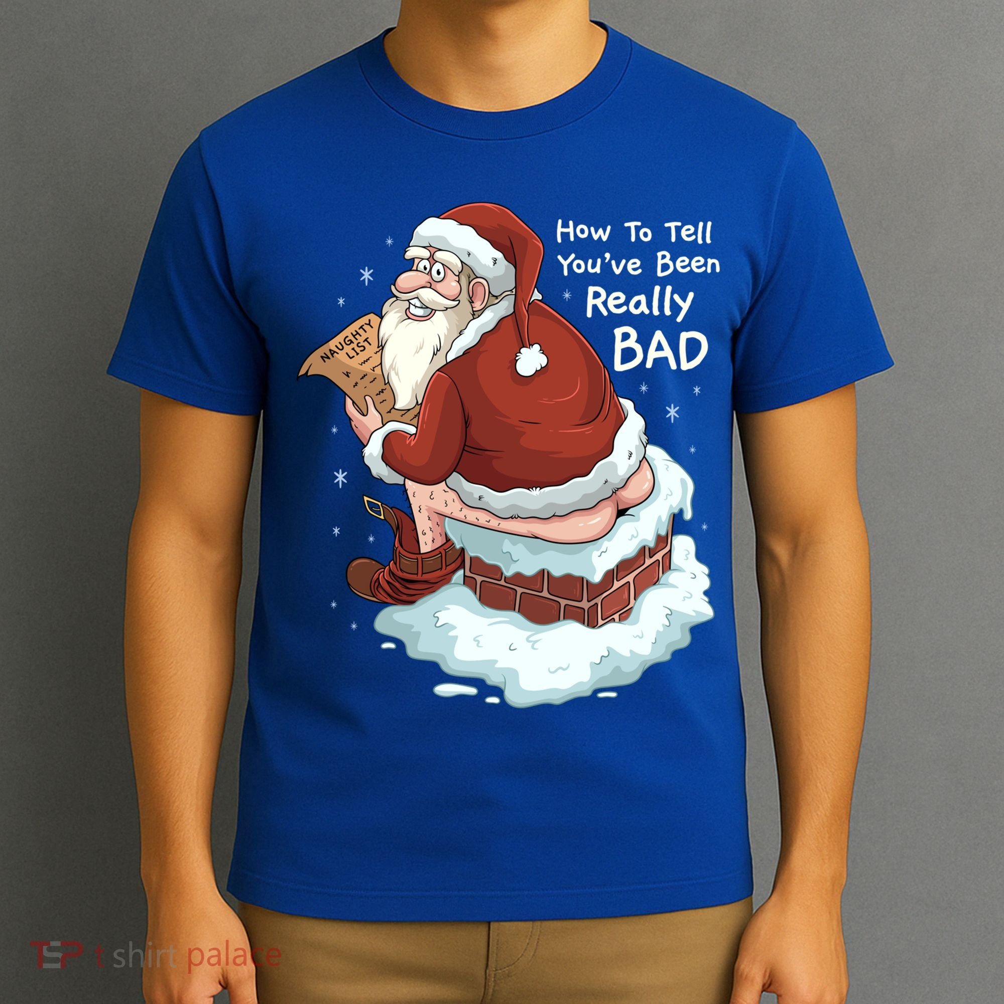 Pooping Santa Really Bad Naughty List Gift Christmas Meaningful Gift T-Shirt